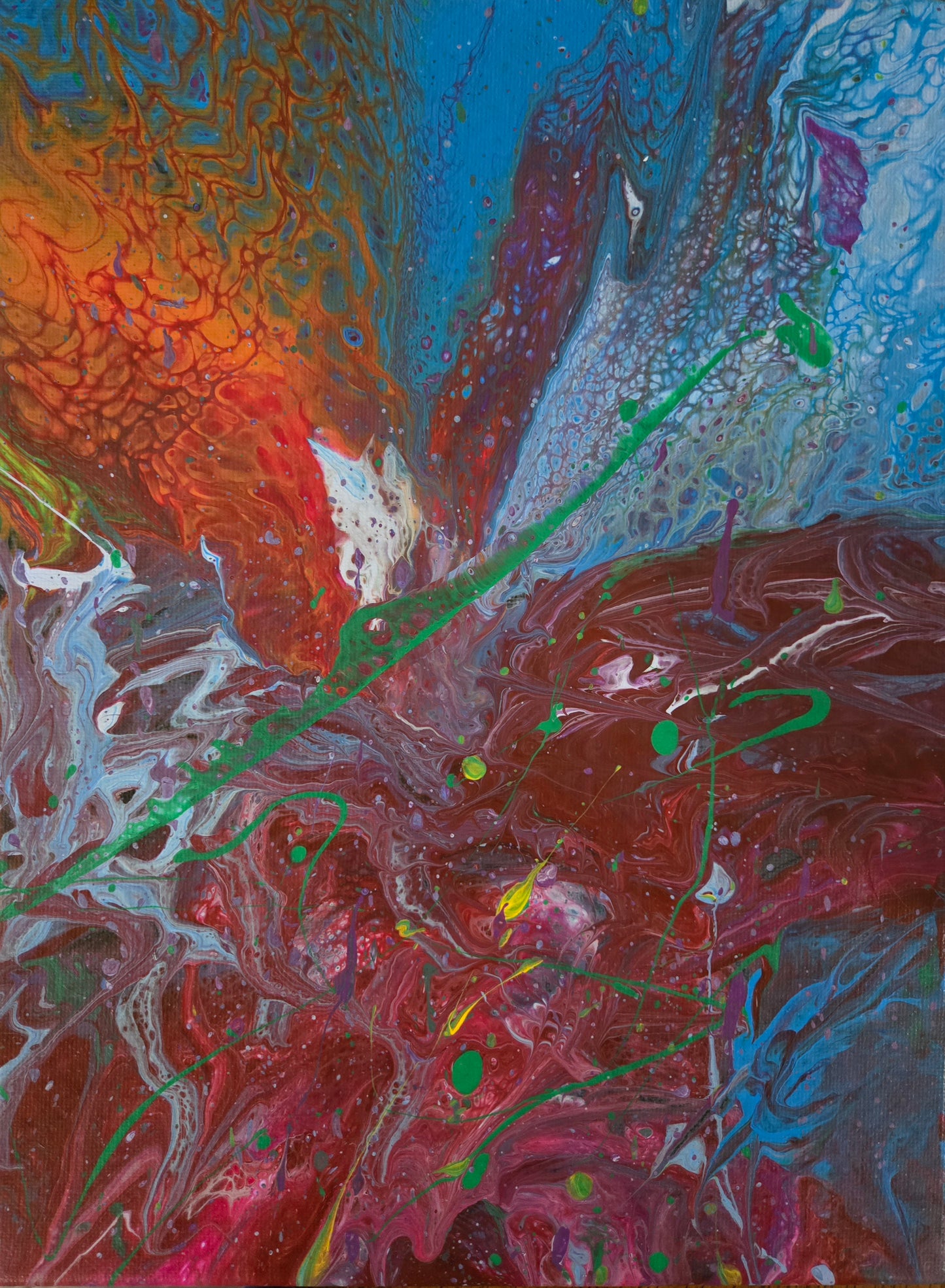 "Mindscape" - Original 9" x 12" acrylic painting on stretched canvas