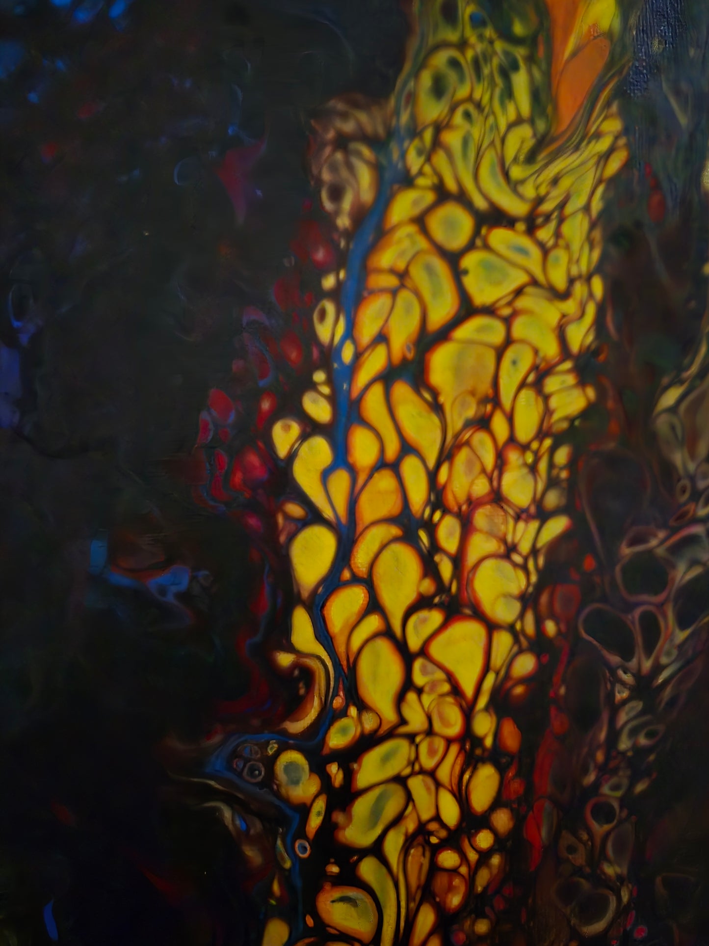 "Dark Quest" - 16"x20" abstract acrylic painting on canvas.