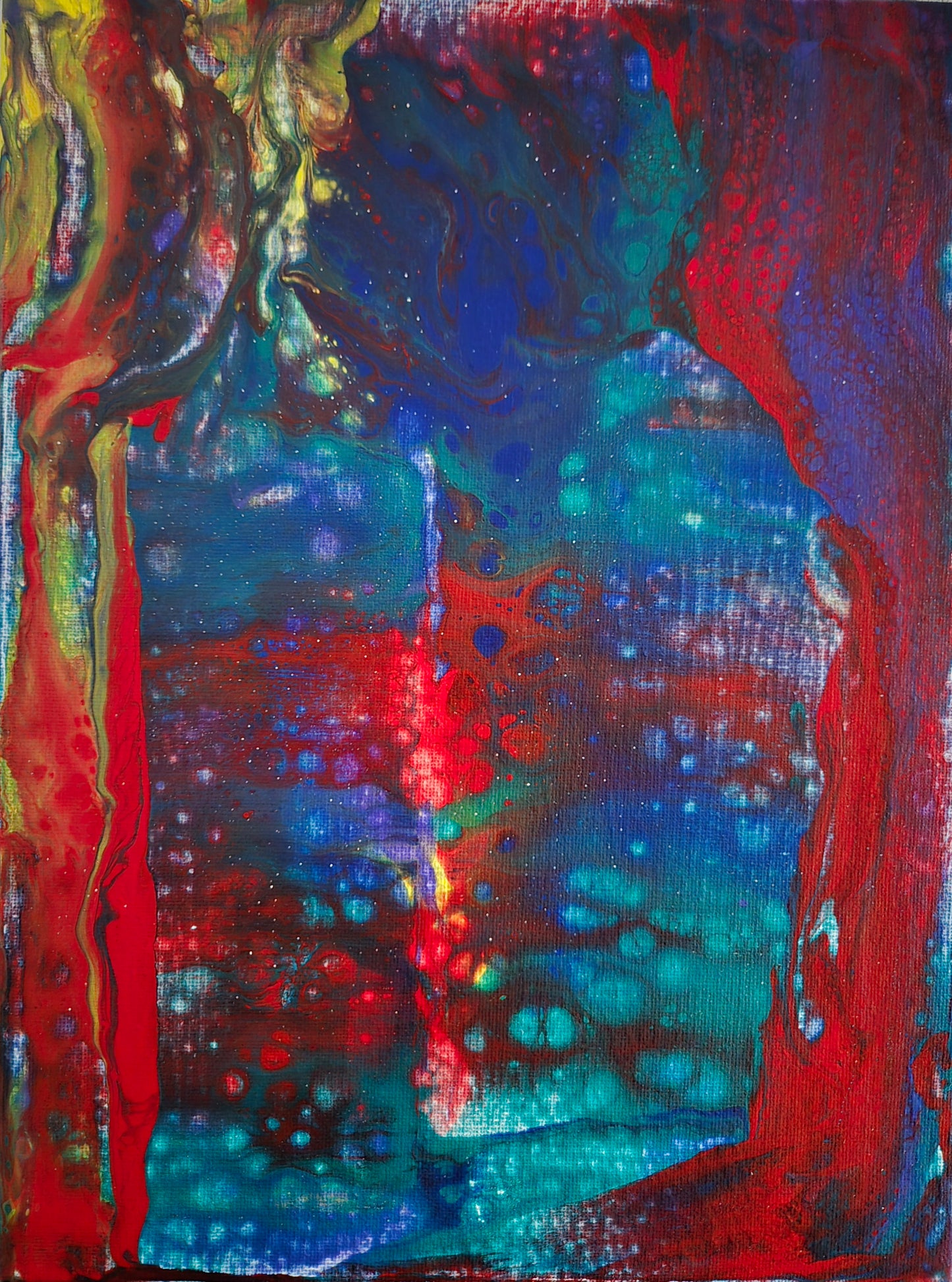 "Alpha" - Original 9" x 12" acrylic painting on canvas.