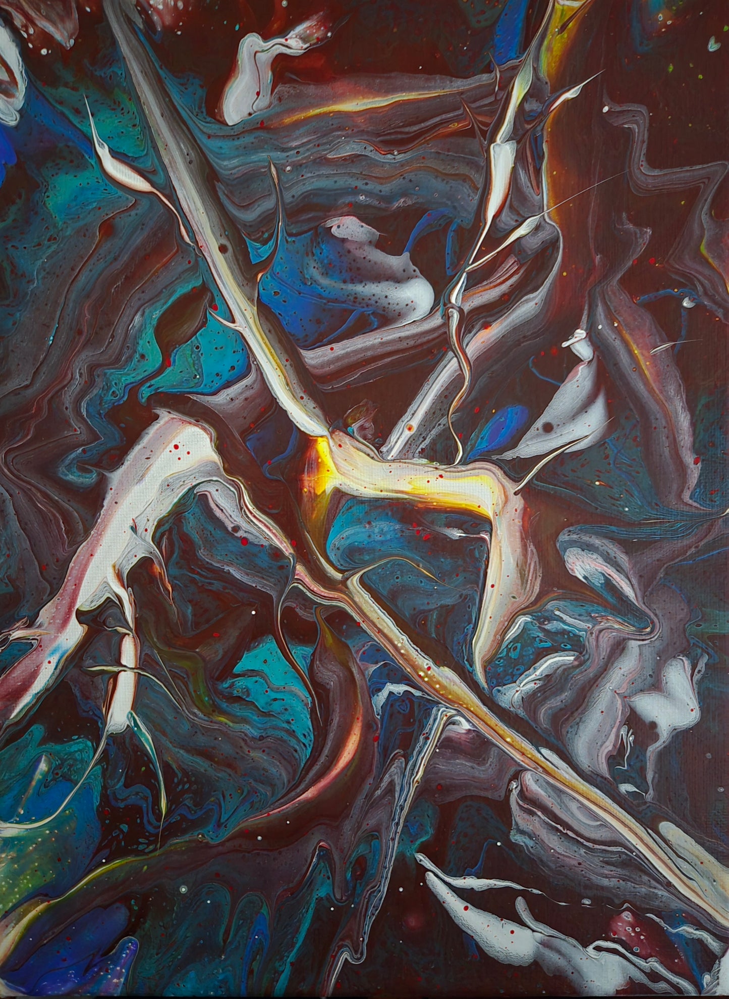 "Flare" - 9" x 12" acrylic on stretched canvas