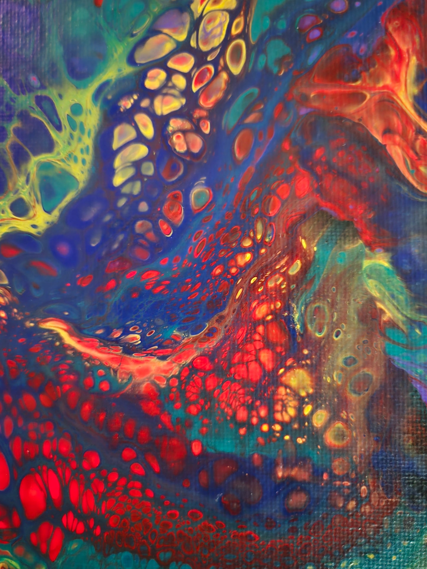 "Flora" - Original 8" x 10" abstract acrylic painting on canvas.