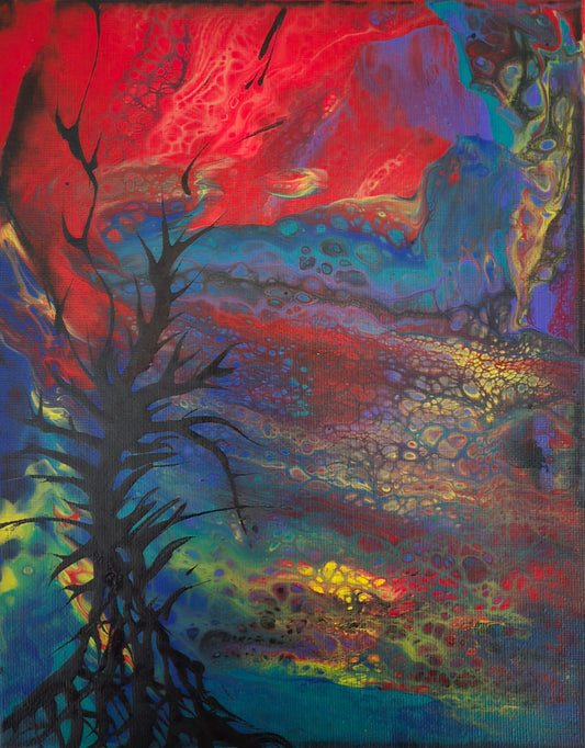 "Breezy" - 8" x 10" acrylic on stretched canvas.