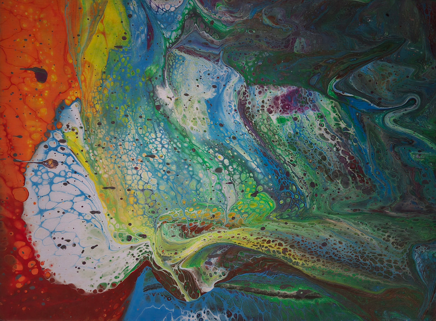 "Seascape" - Original 9" x 12" acrylic painting on stretched canvas