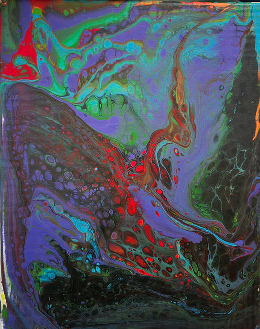 "Dream Surfing" - 8" x 10" acrylic on stretched canvas