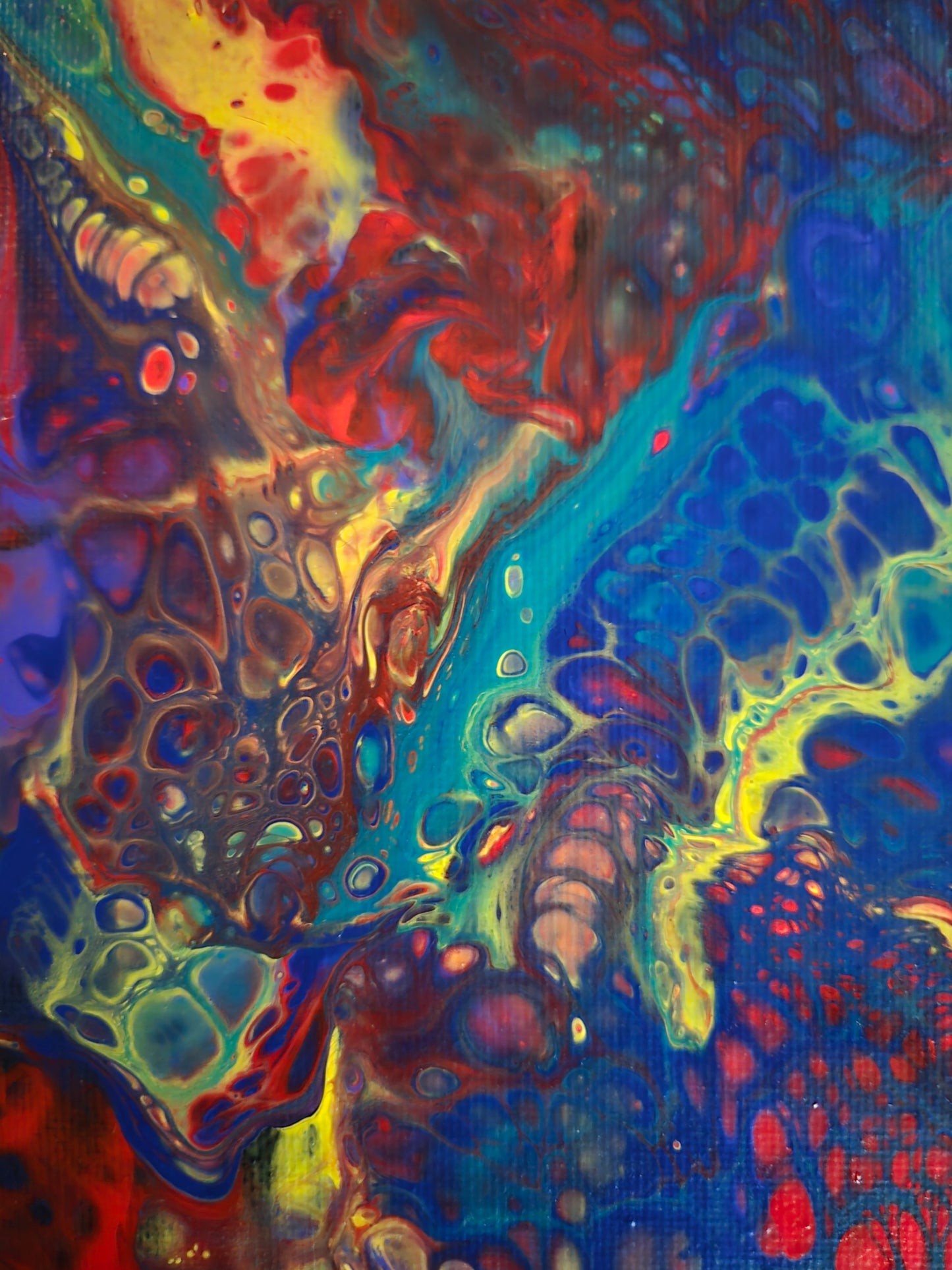 "Flora" - Original 8" x 10" abstract acrylic painting on canvas.