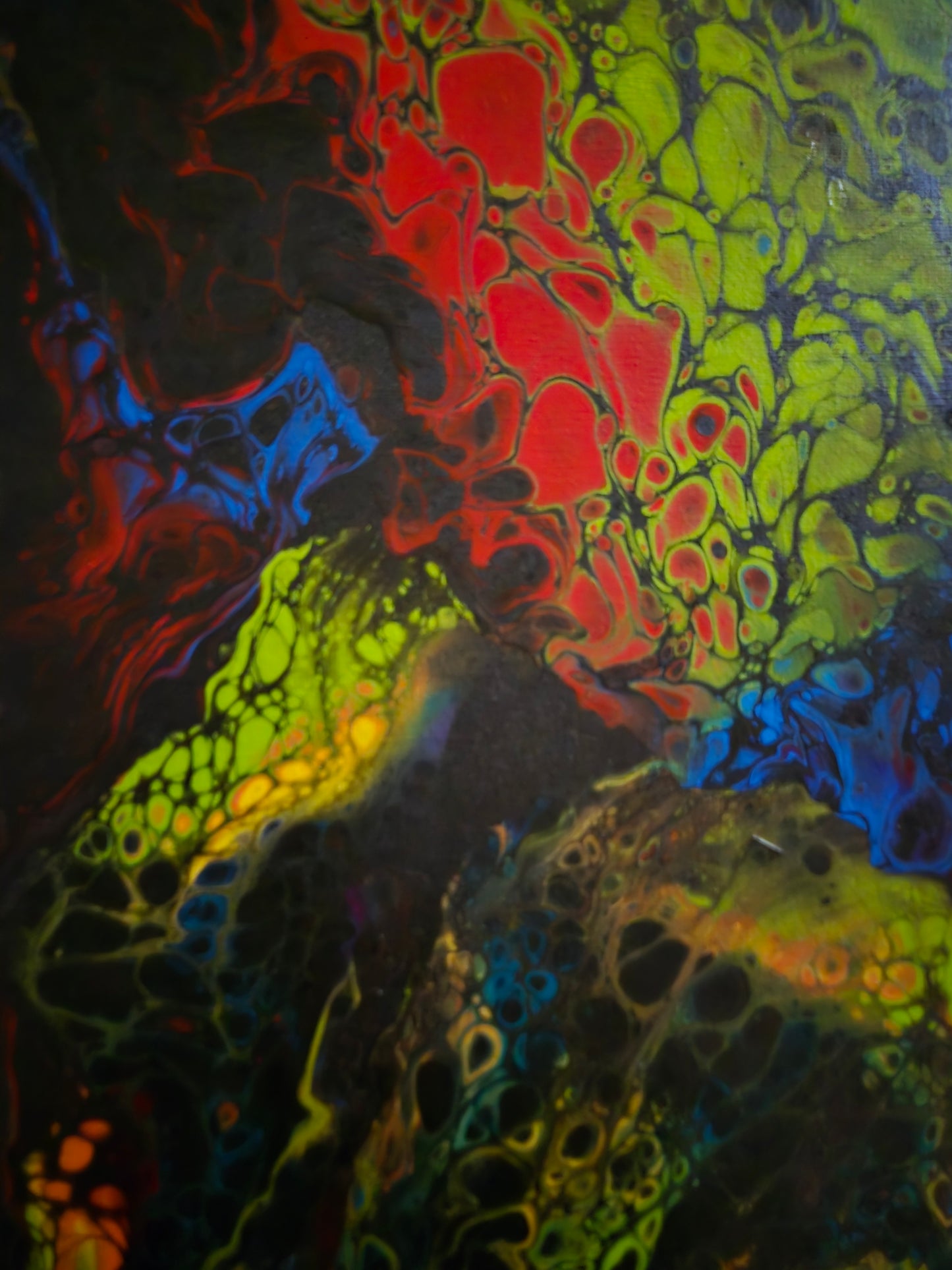 "Dark Quest" - 16"x20" abstract acrylic painting on canvas.