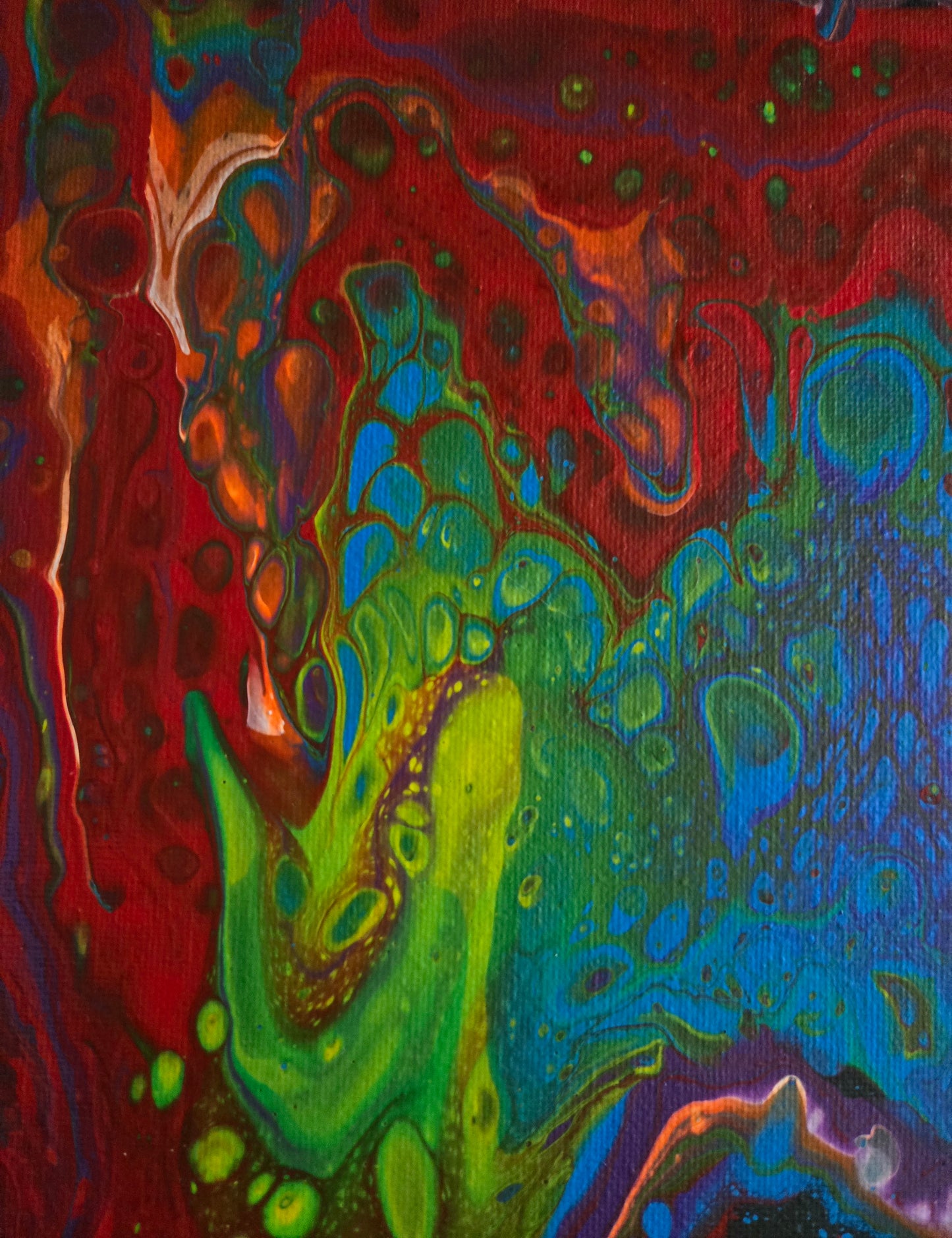 "Fluix" - 9" x 12" acrylic on canvas