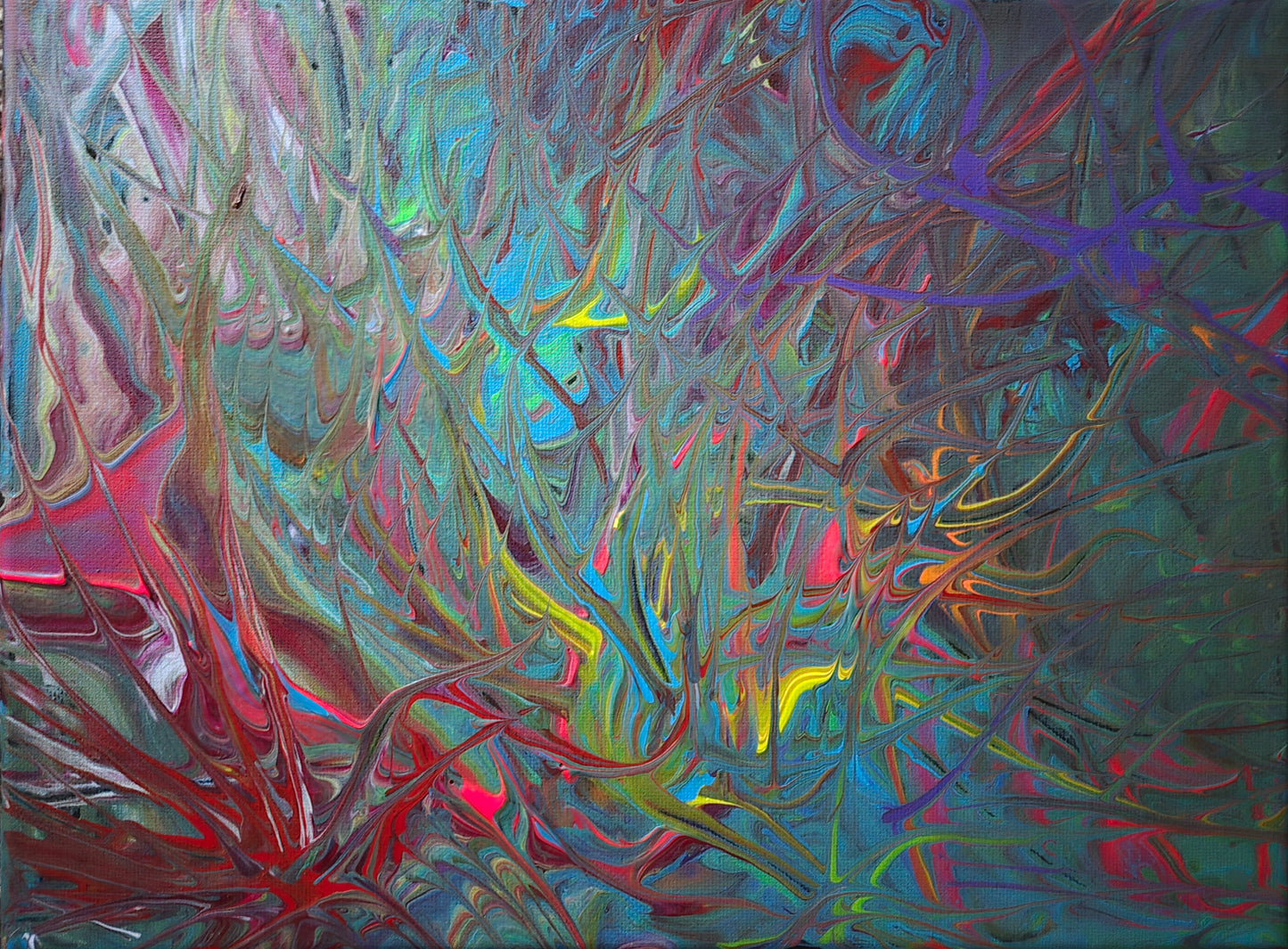 "Thorn Bush" - Original 9" x 12" acrylic painting on stretched canvas.