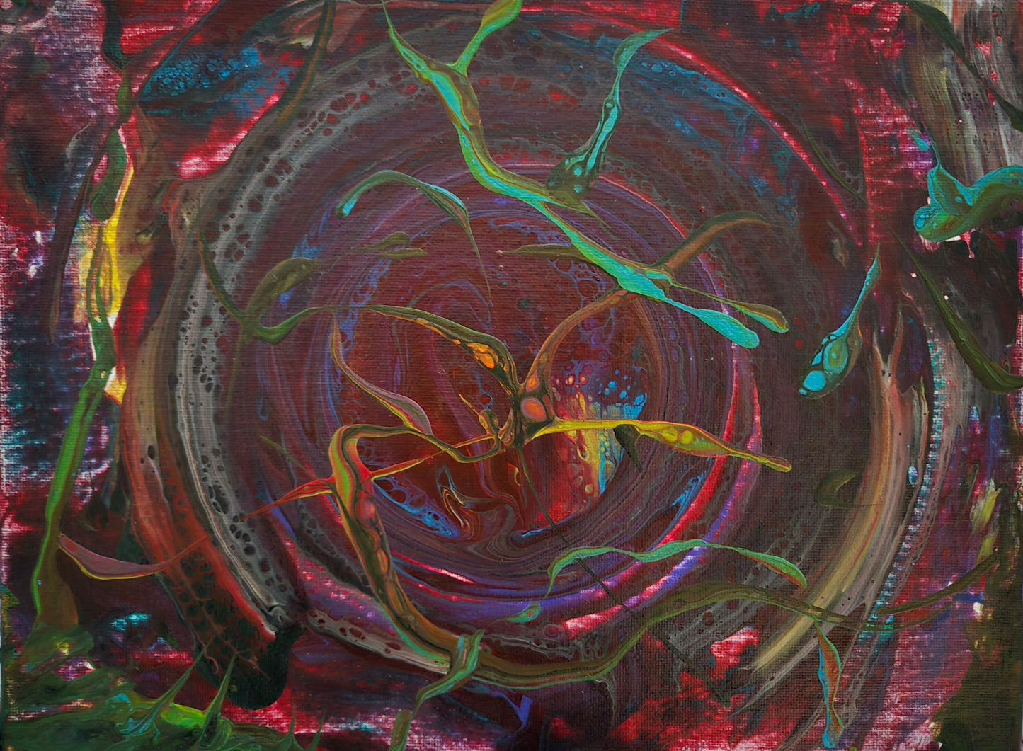 "Portal 7" - 9" x 12" acrylic on stretched canvas