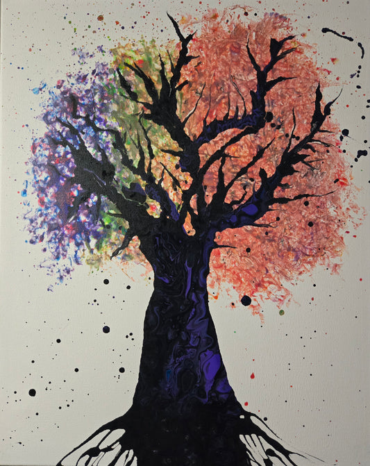 "Light Tree" - 16"x20" acrylic on canvas.