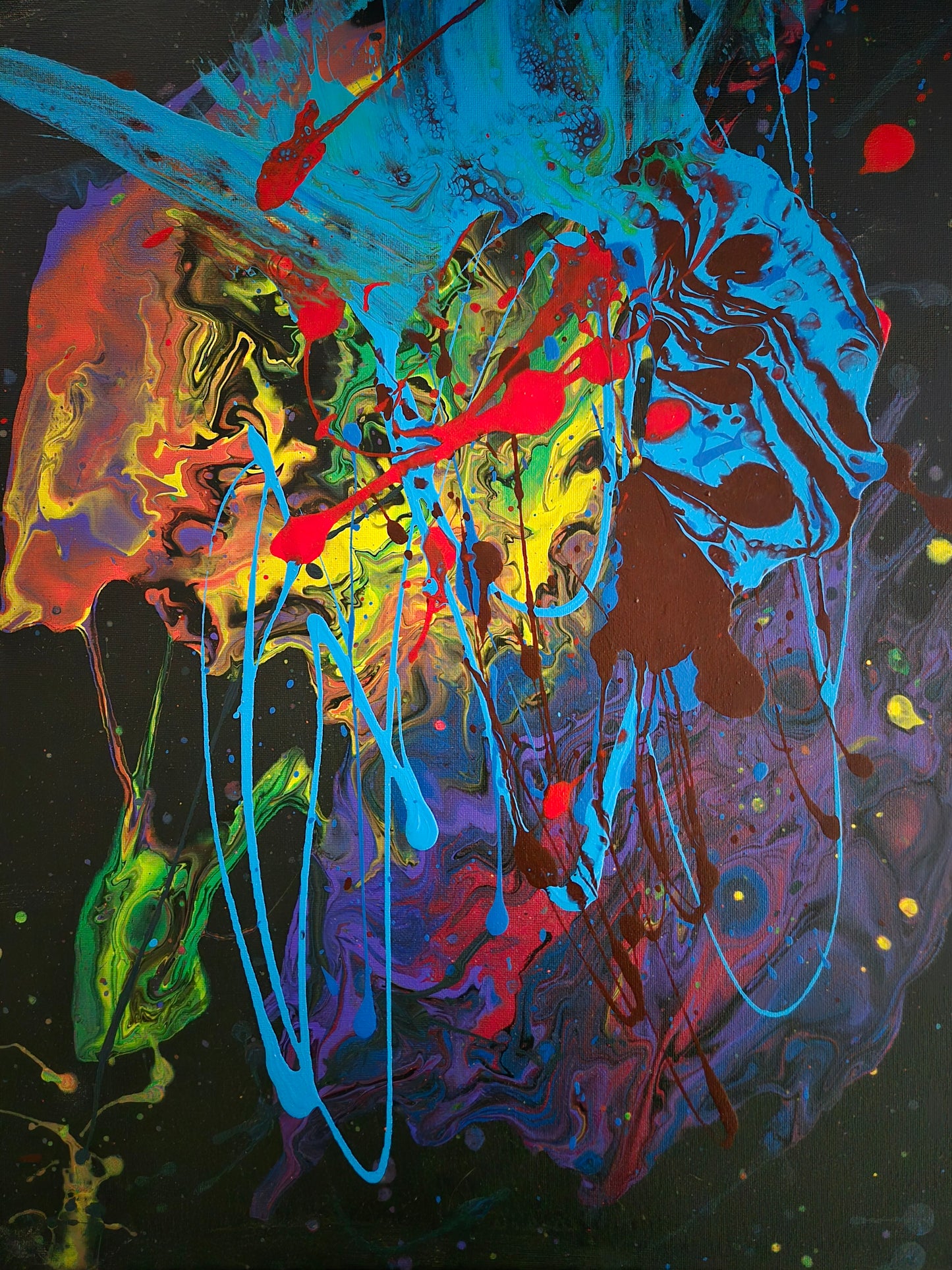 "Duo Lepidi" 16" x 20" Acrylic Painting on Stretched Canvas