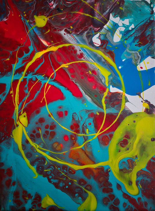 "BlueLobsterMan" - 9" x 12" Acrylic on stretched canvas