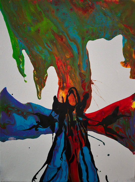 "The Wizard" - 9" x 12" acrylic on stretched canvas