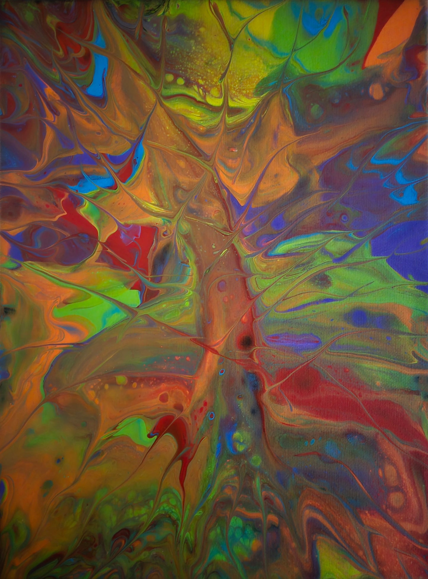 "Spindle" - Original 9" x 12" acrylic painting on stretched canvas.