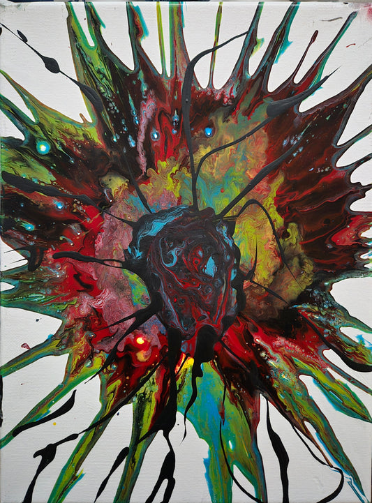 "Midworld" - 9" x 12" acrylic on stretched canvas