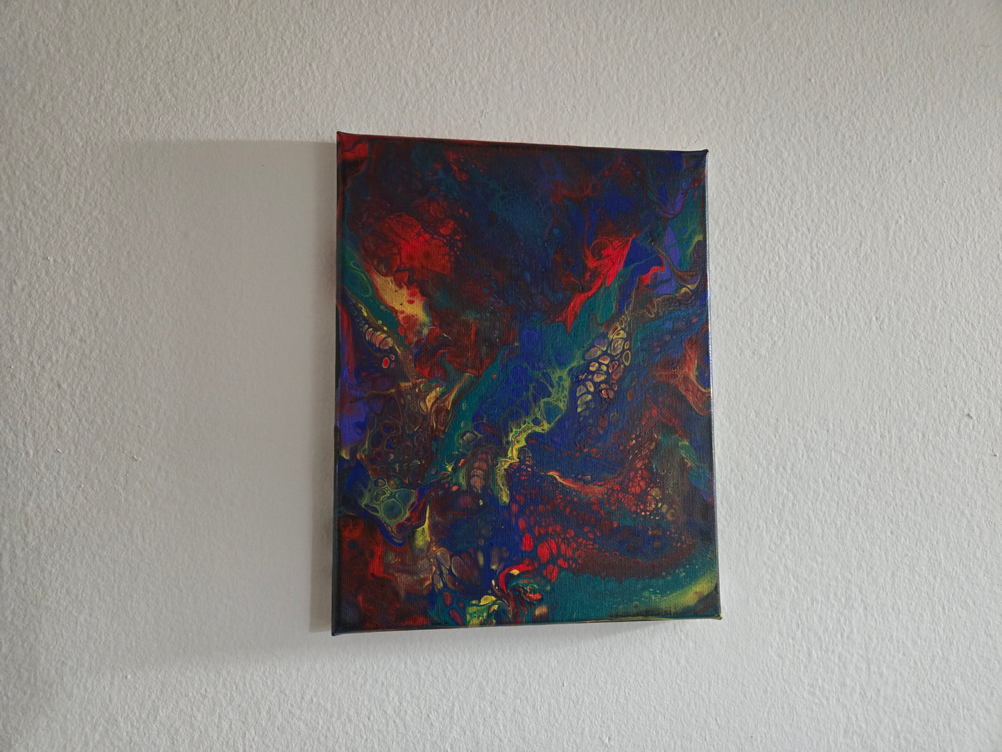 "Flora" - Original 8" x 10" abstract acrylic painting on canvas.