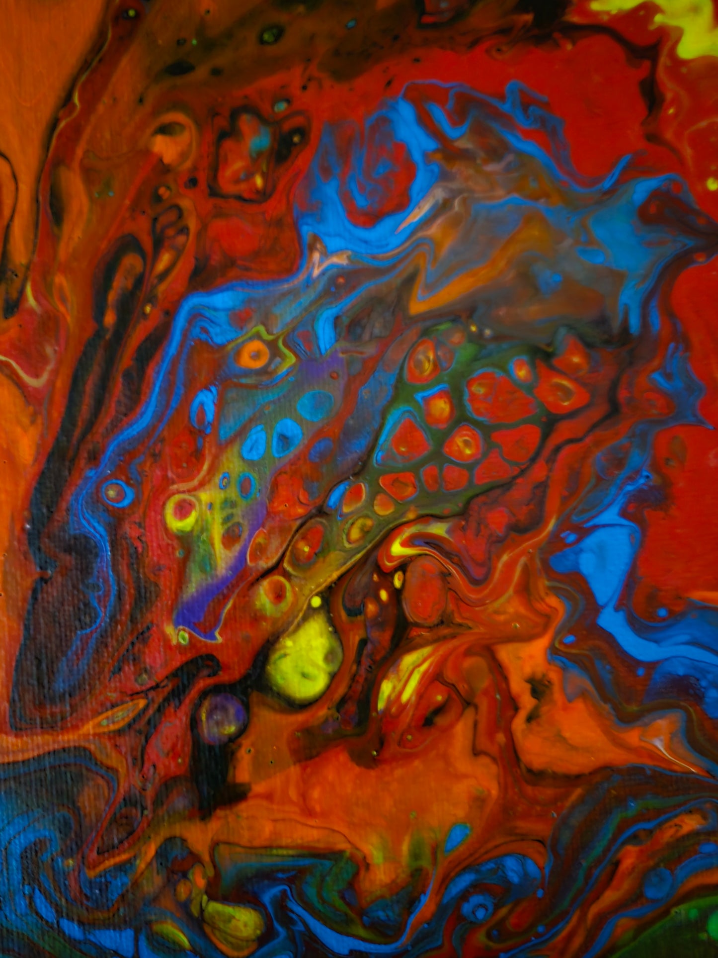 "Wyvern" - Original 9" x 12" acrylic painting on canvas.