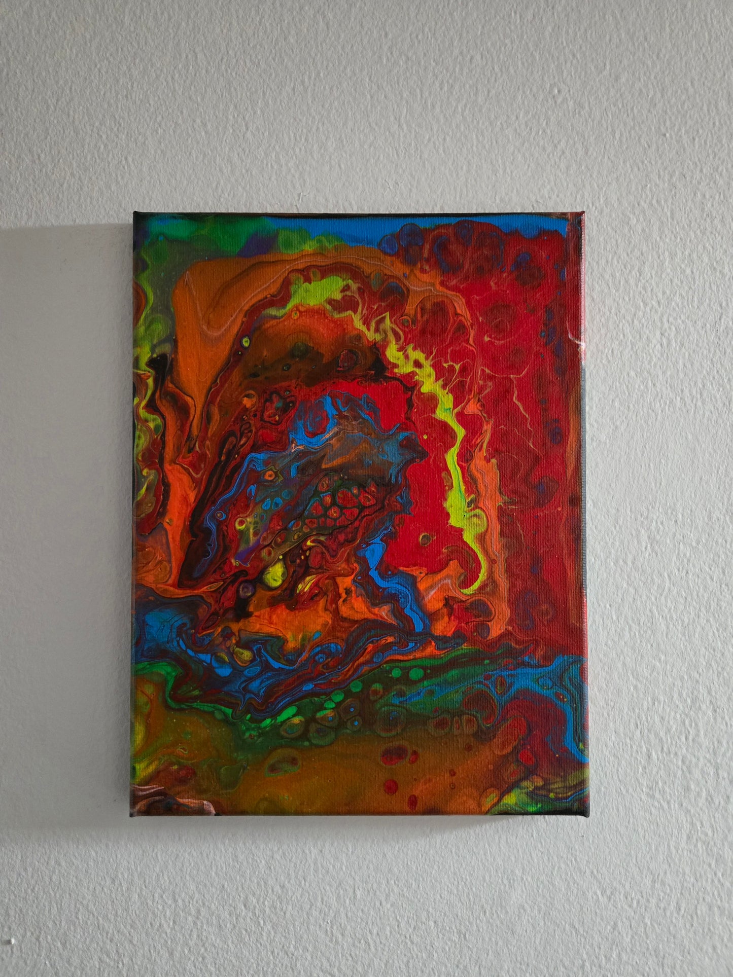 "Wyvern" - Original 9" x 12" acrylic painting on canvas.